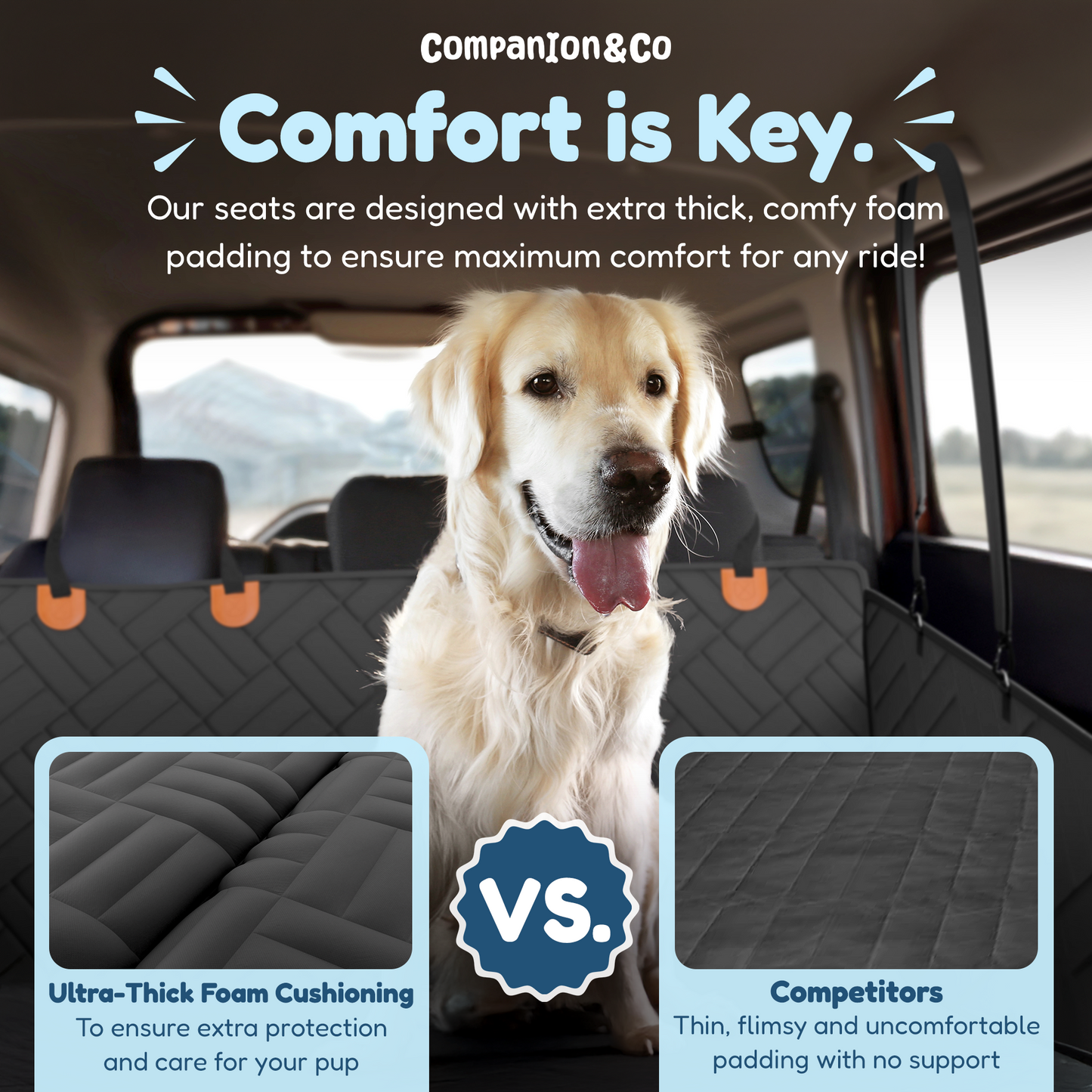 Companion&Co™ Hard Bottom Car Seat Cover